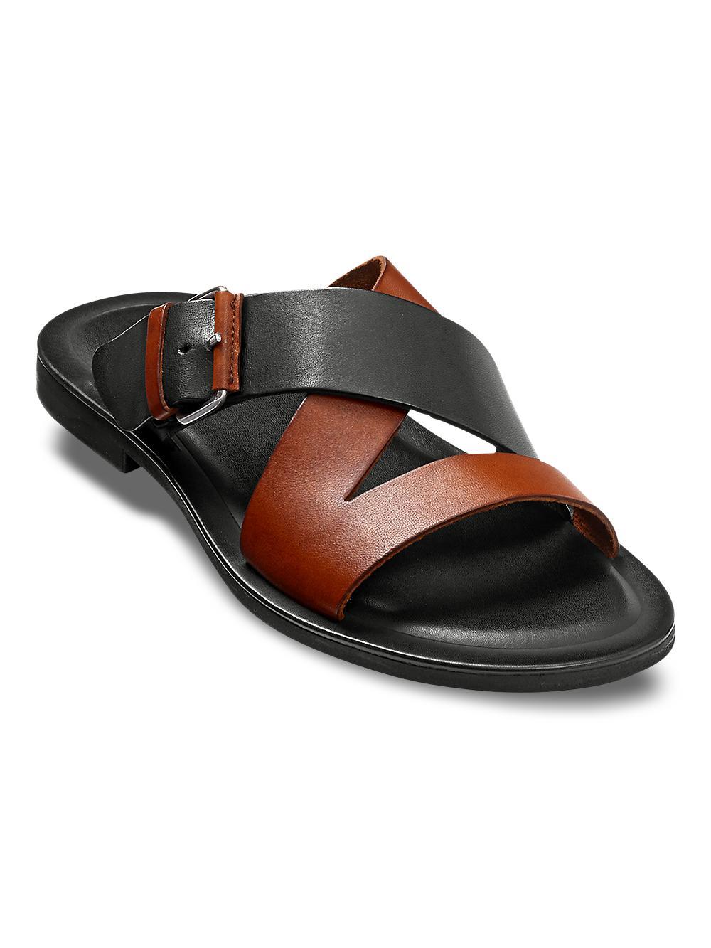 Stefano Sandal - Black/tan Product Image