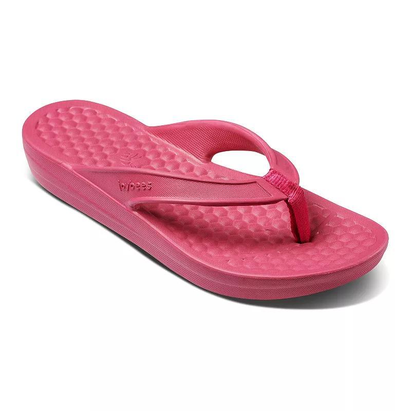 Joybees Varsity Womens Flip Flop Sandals Red Product Image