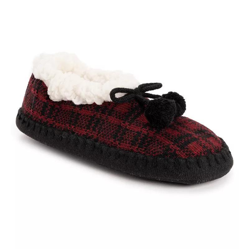 Womens MUK LUKS Patterned Sherpa Ballerina Slippers Product Image