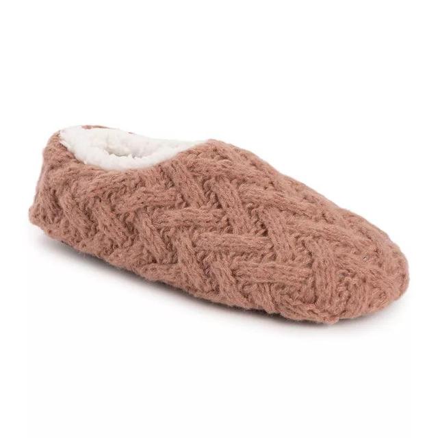 MUK LUKS Womens Sweater Knit Ballerina Slippers Dusty Blue Product Image