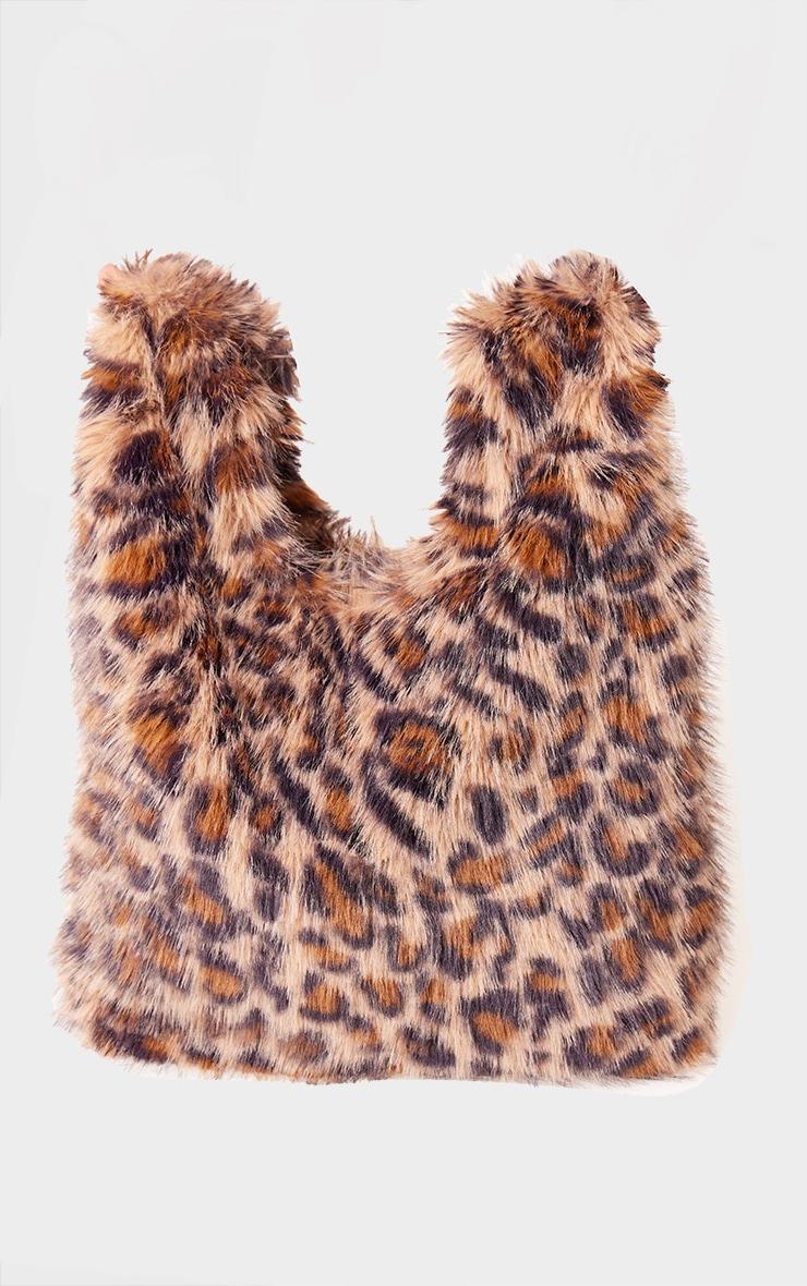 Leopard Faux Fur Handbag Product Image