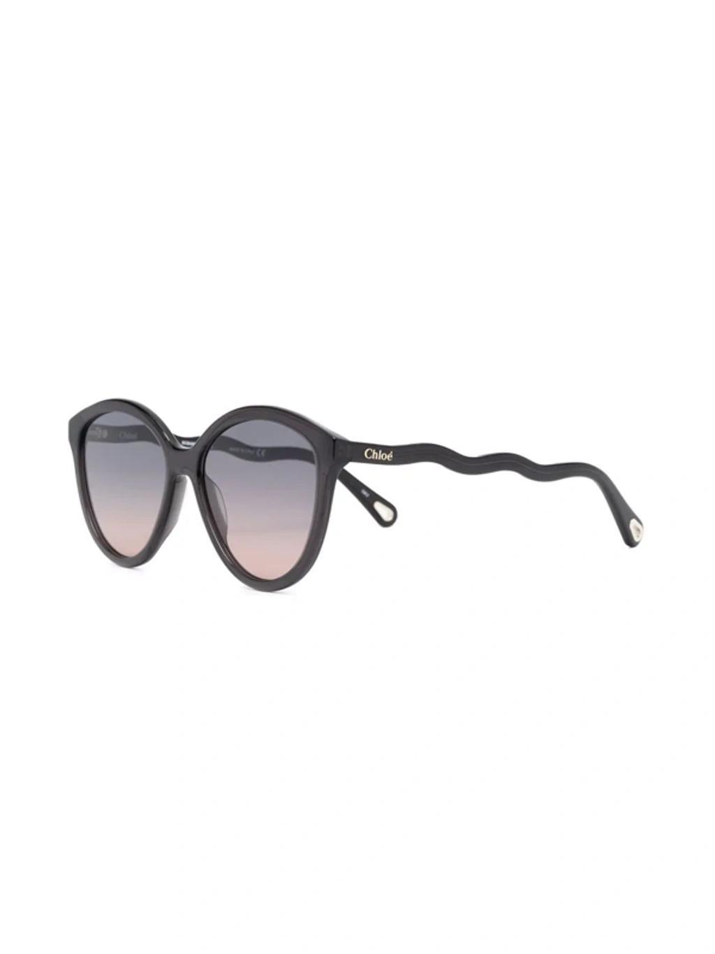 Cat-eye Gradient Sunglasses In Grey Product Image