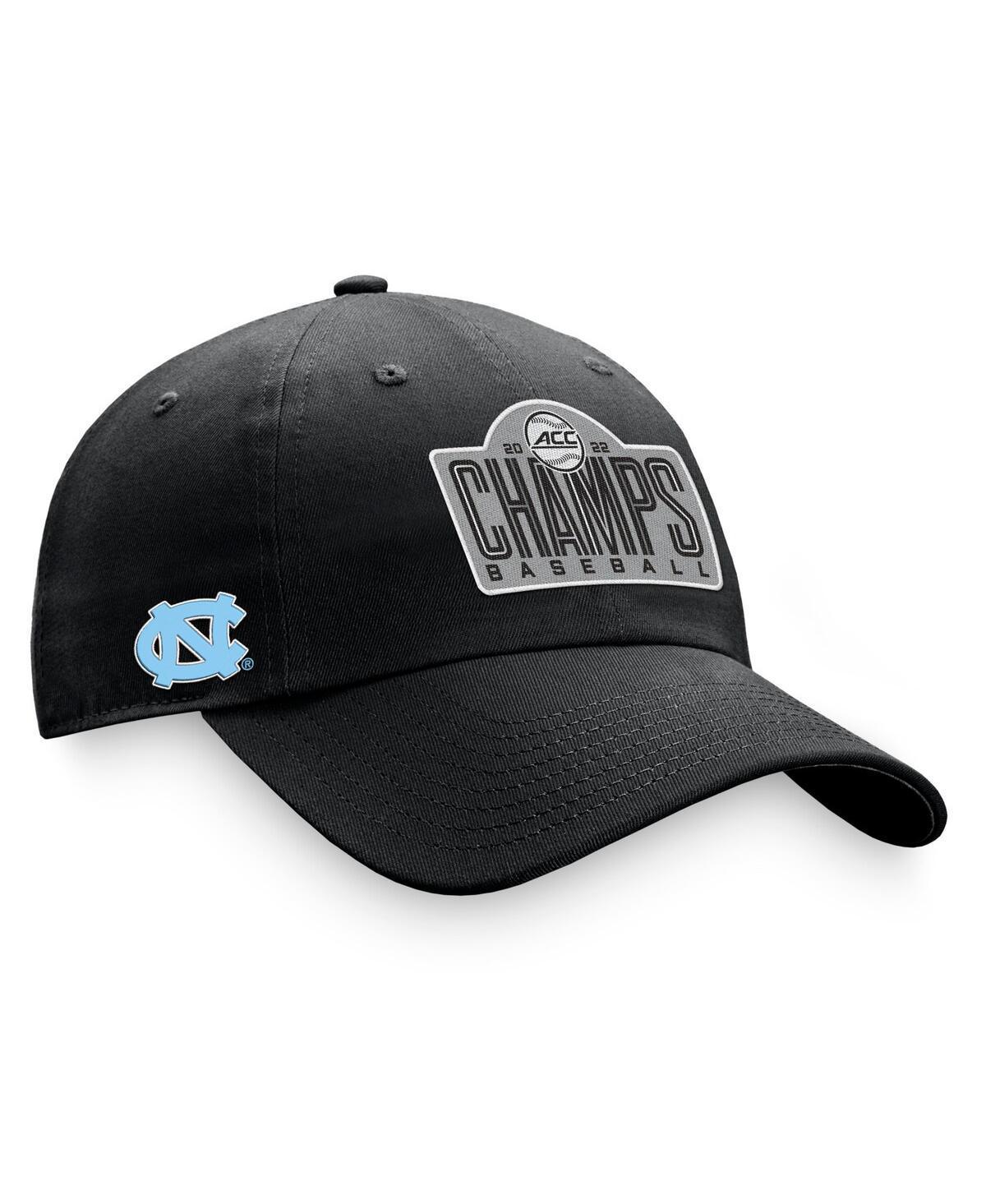 Mens Top of the World Black North Carolina Tar Heels 2022 Acc Baseball Conference Tournament Champions Crew Adjustable Hat Product Image