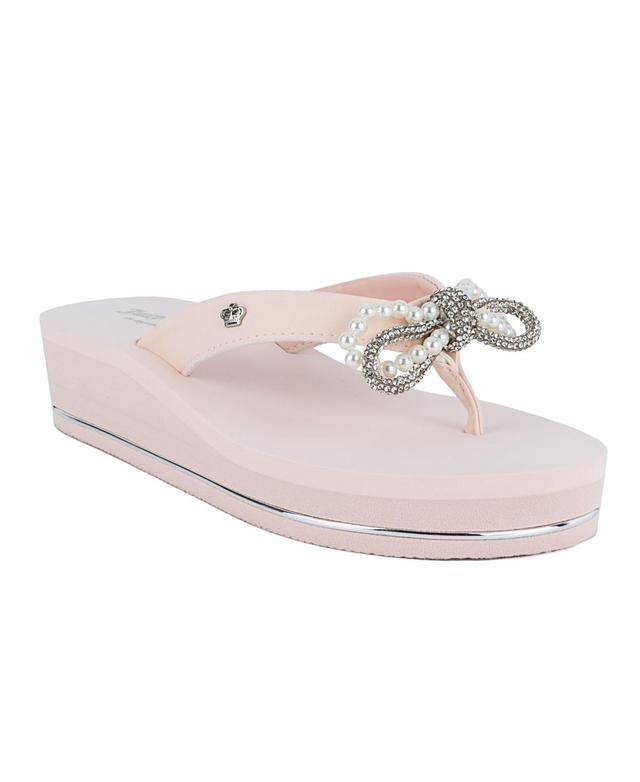 Juicy Couture Womens Crepe Bow Detail Wedge Sandal Product Image