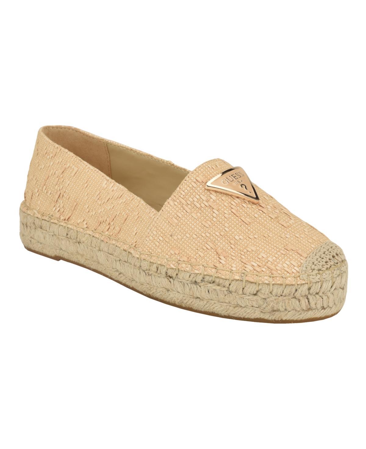 Guess Womens Mones Closed Toe Jute Mesh Upper Casual Espadrille Flats Product Image