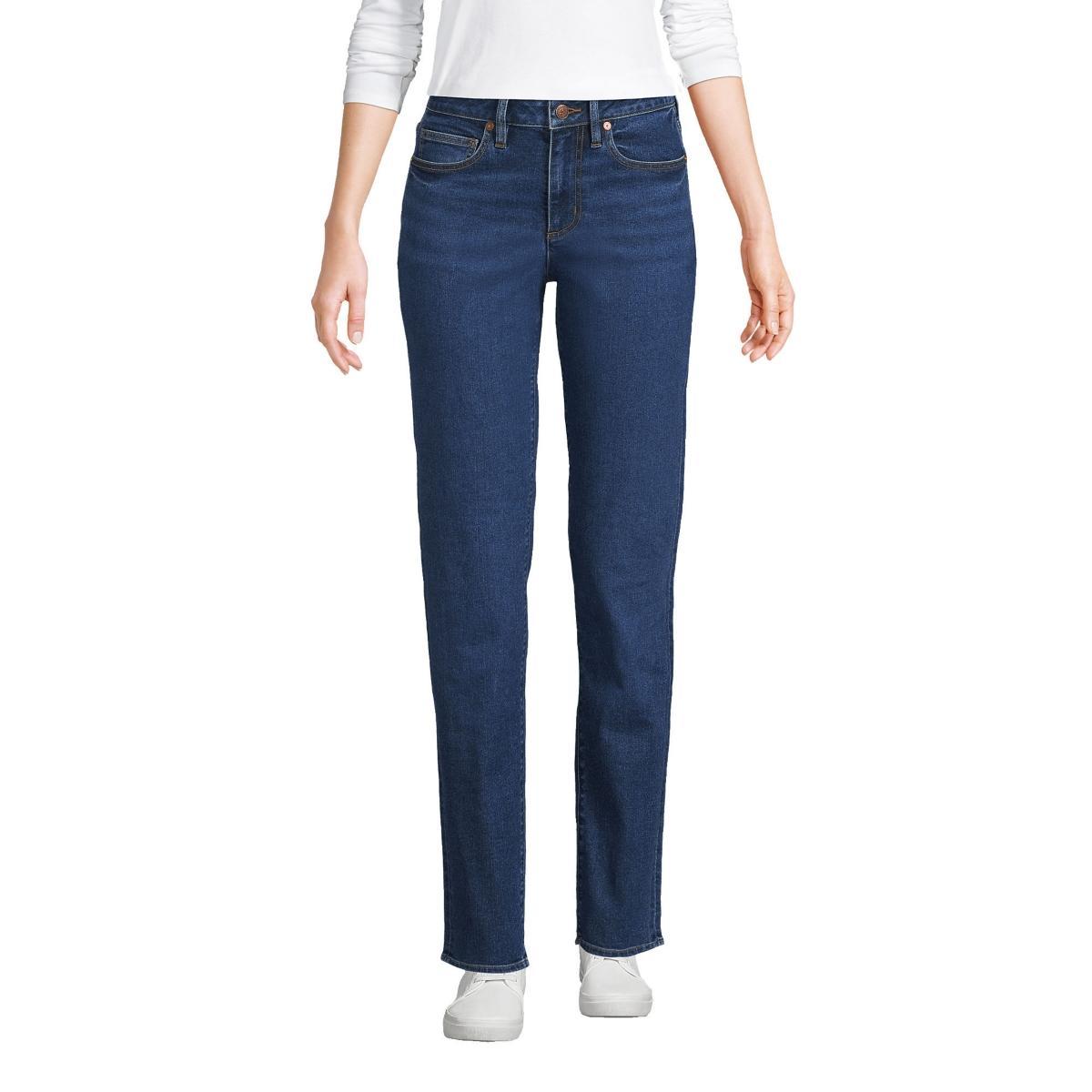 Womens Lands End Mid-Rise Boyfriend Jeans Product Image