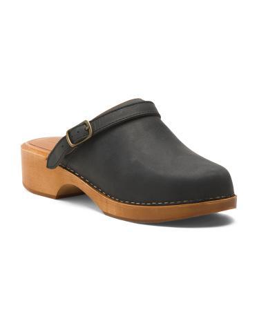 Leather 70S Classic Clogs For Women Product Image