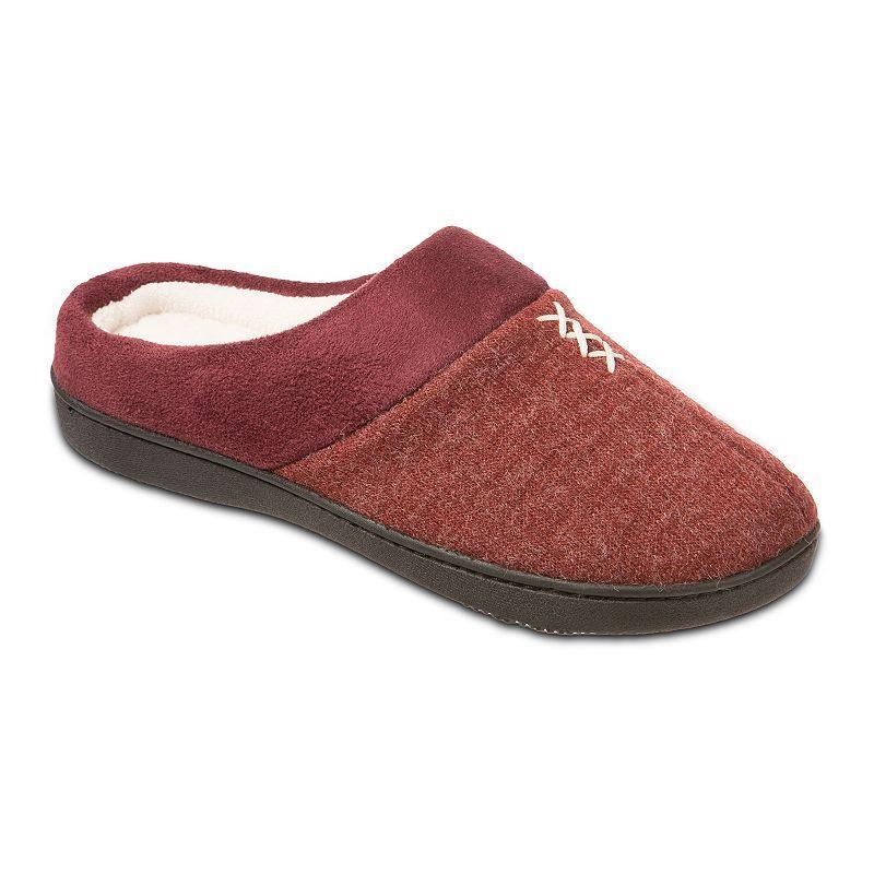 isotoner Marisol Microsuede & Heathered Womens Hoodback Slippers Product Image