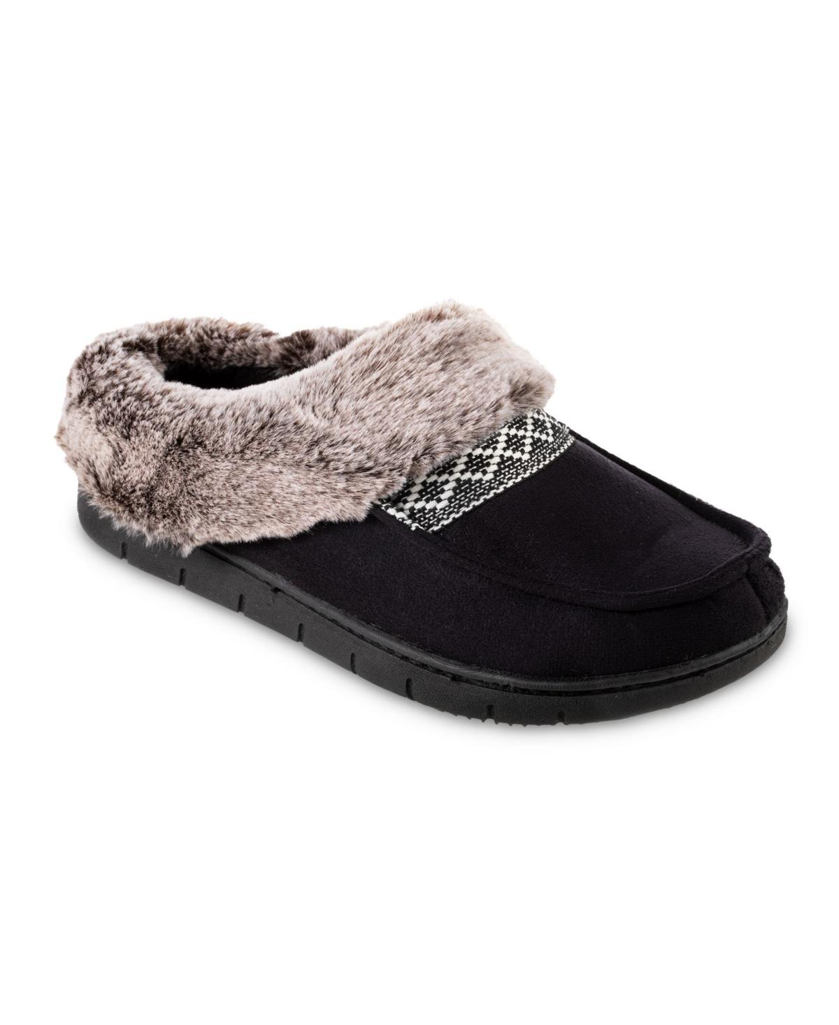 isotoner Faux-Fur Womens Memory Foam Comfort Hoodback Slippers Product Image