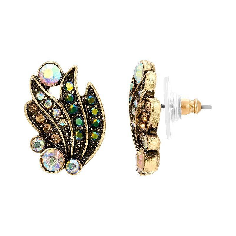 2028 Glass Multi Ab Button Earrings Product Image