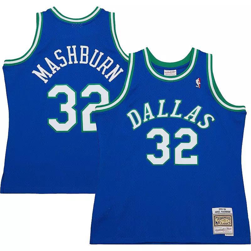 Mens Mitchell & Ness Jamal Mashburn Royal Dallas Mavericks Hardwood Classics Swingman Jersey Product Image