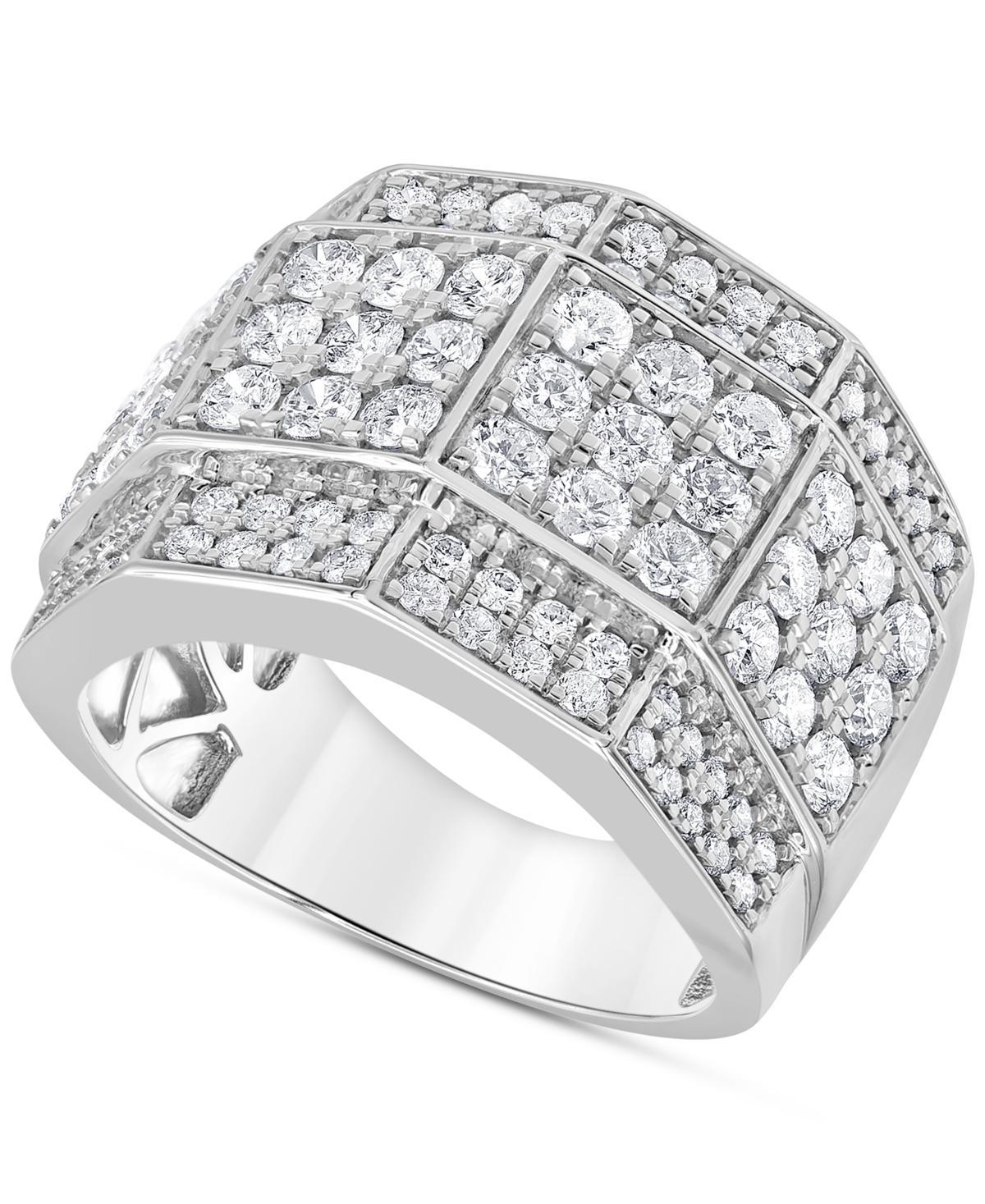 Mens Diamond Multi-Cluster Ring (3 ct. t.w.) in 10k Gold Product Image