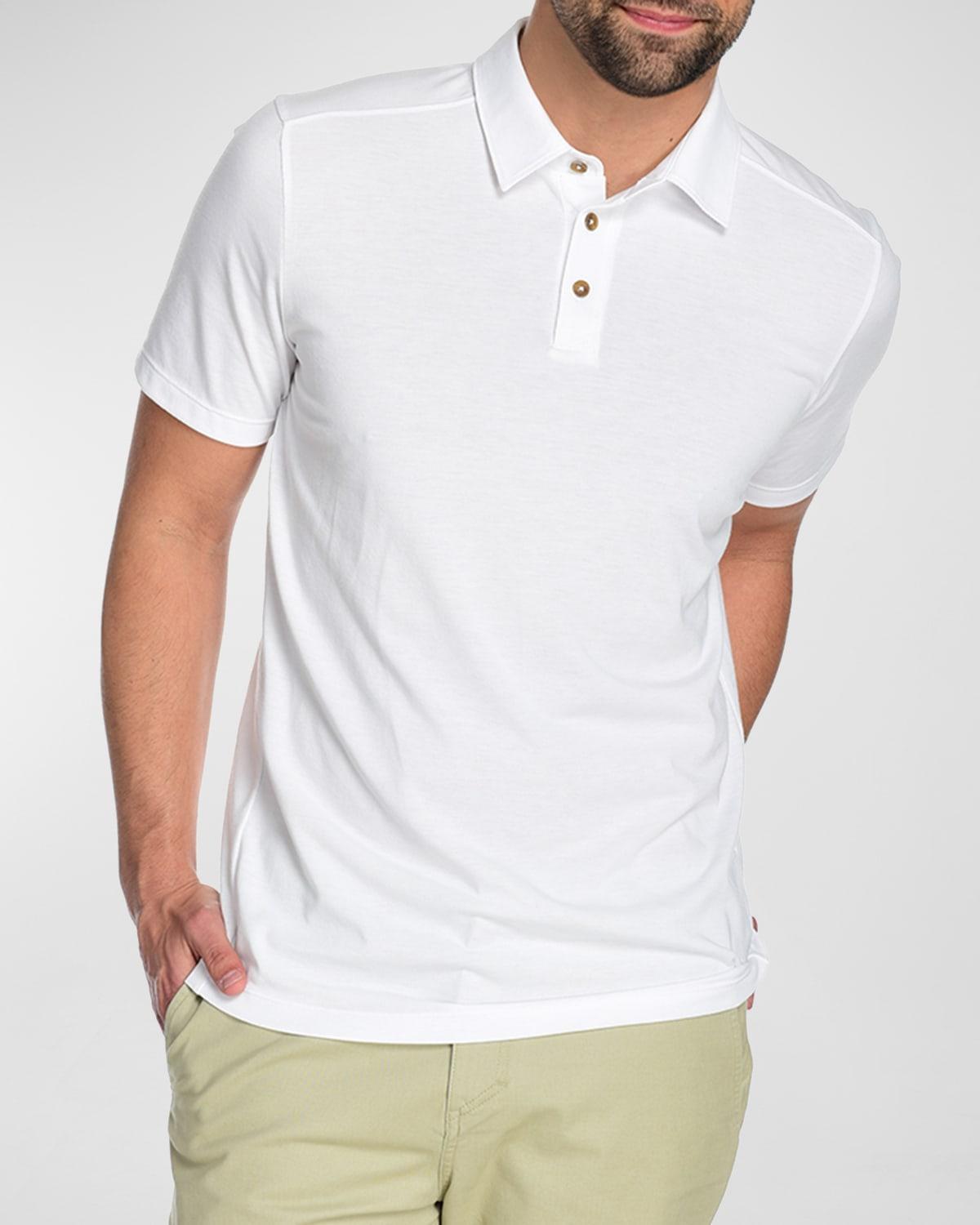 Fisher + Baker Men's Watson Solid Polo Shirt - Size: MEDIUM - CANARY Product Image