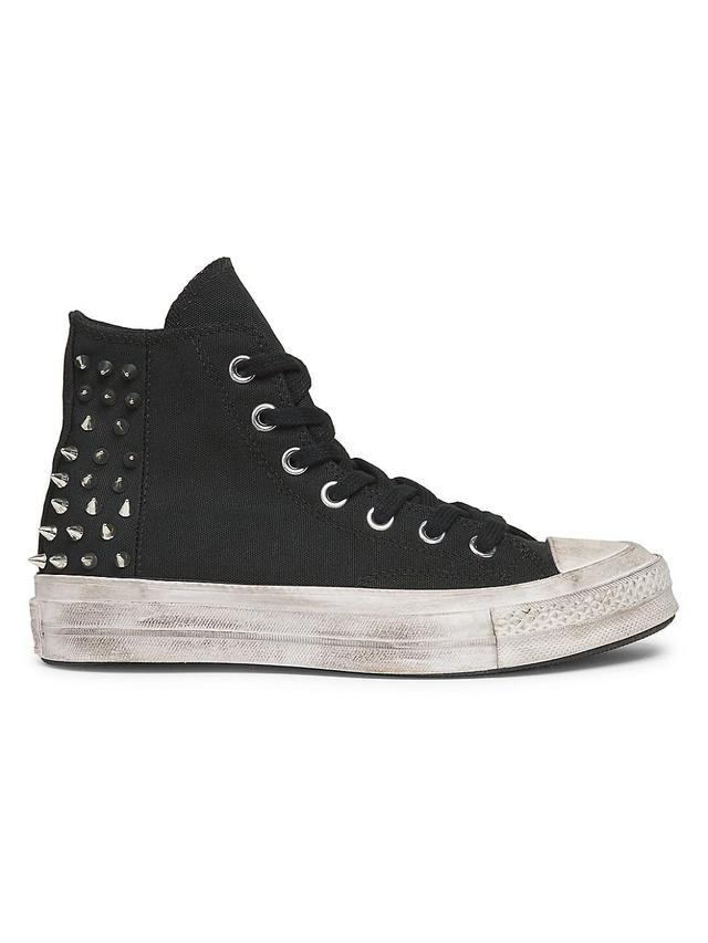 Womens Chrome Queen Studded High-Top Sneakers Product Image