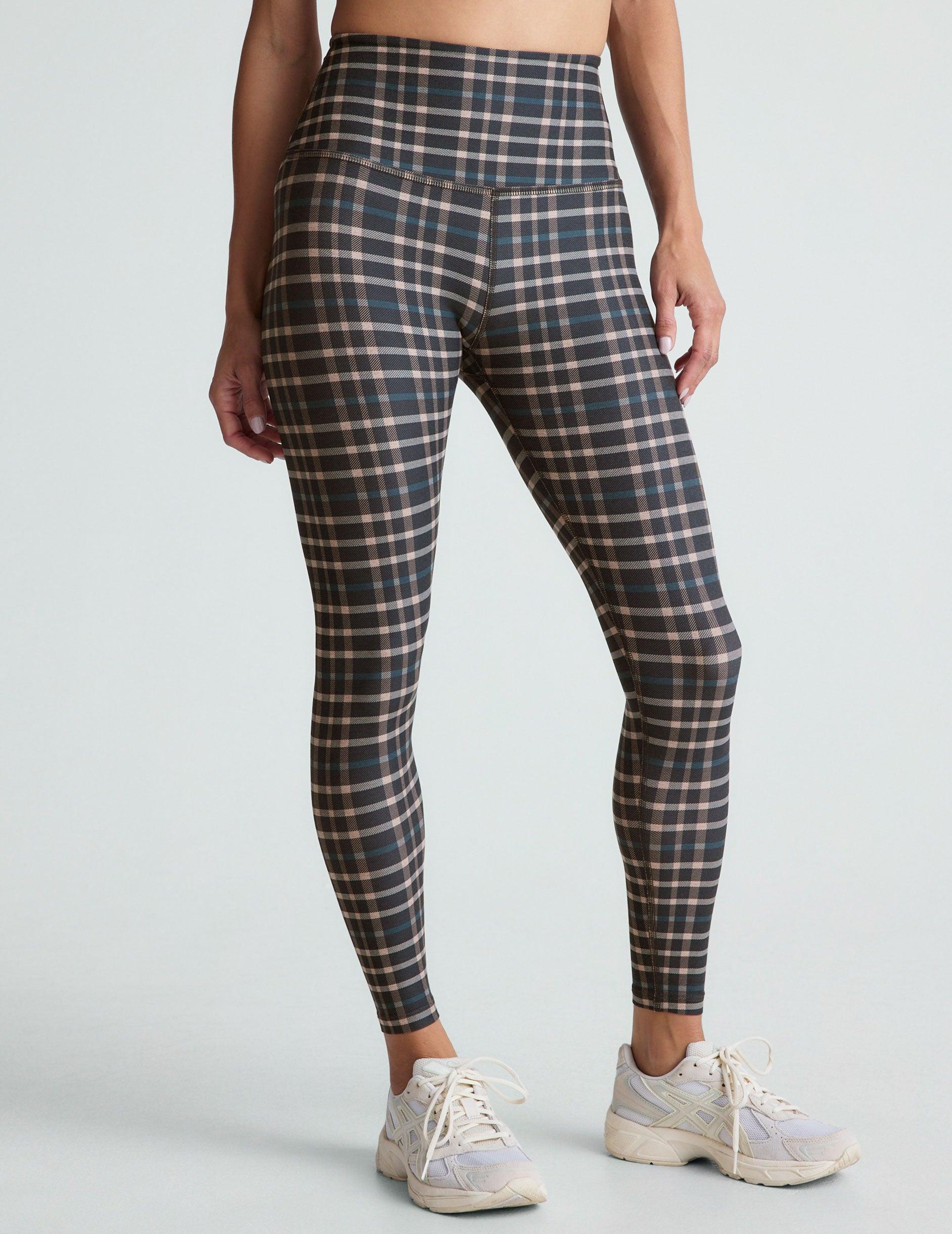 Preppy Plaid SoftMark High Waisted Midi Legging Product Image