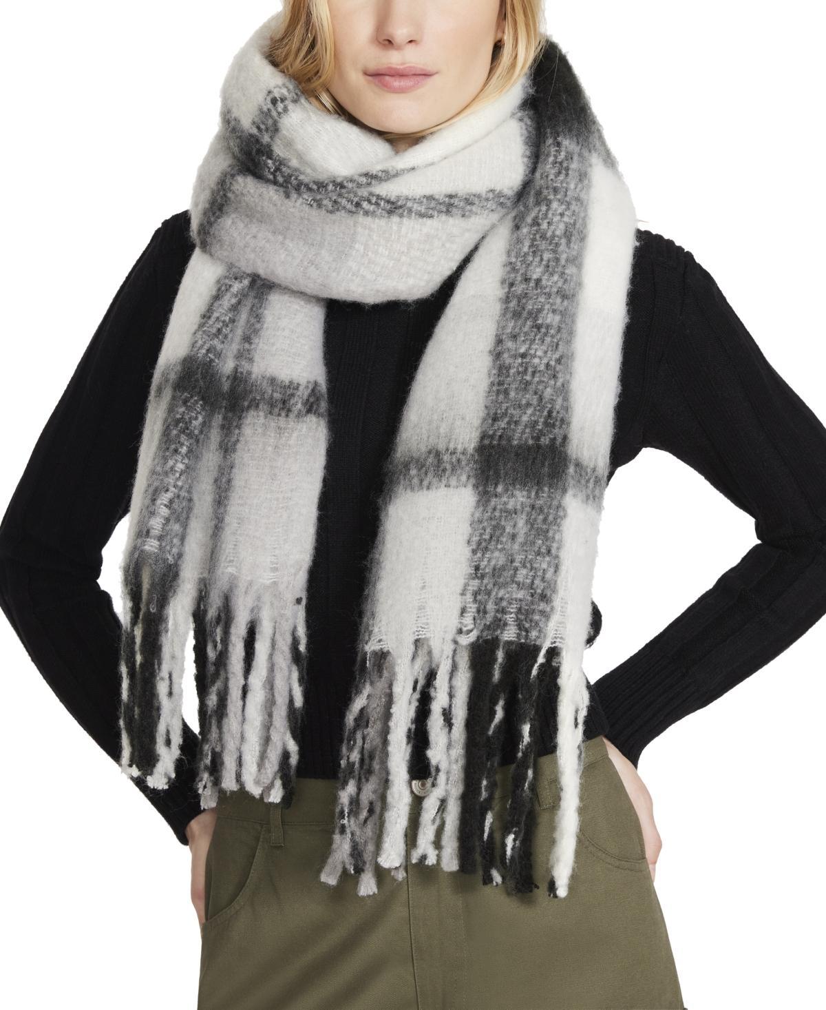 Steve Madden Womens Lofty Plaid Blanket Wrap Scarf Product Image