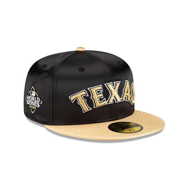 Texas Rangers Metallic Gold 59FIFTY Fitted Hat Male Product Image