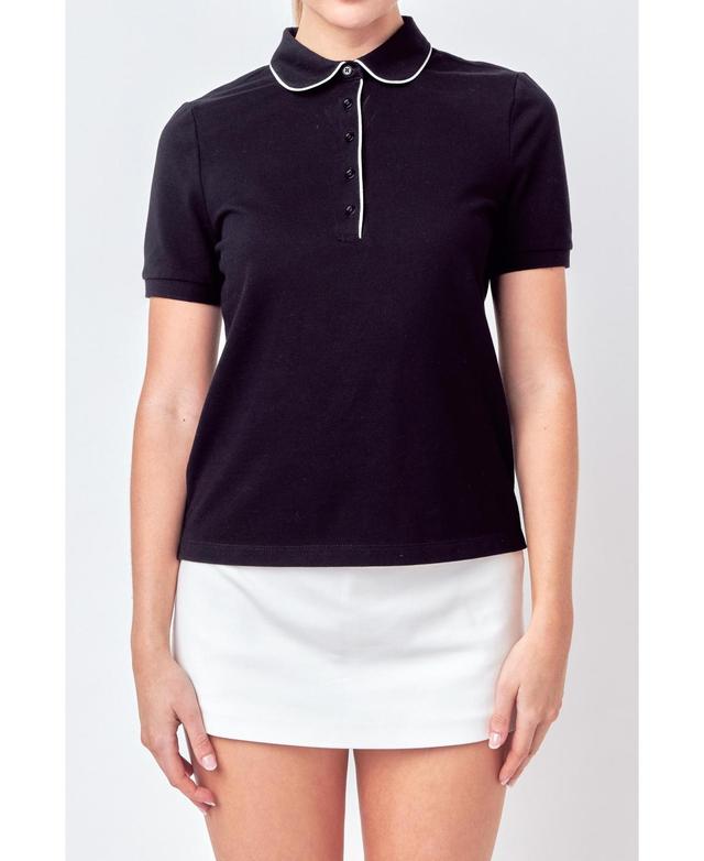 English Factory Womens Sportwear Knit Polo Shirt Product Image