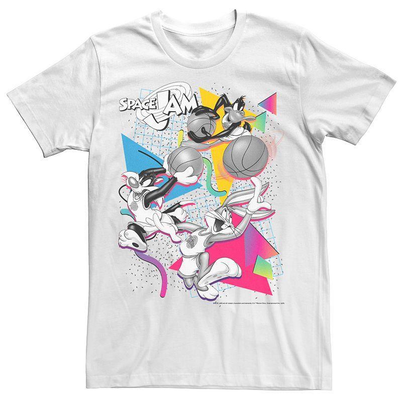 Mens Looney Tunes Space Jam Retro Style Group Shot Tee Product Image