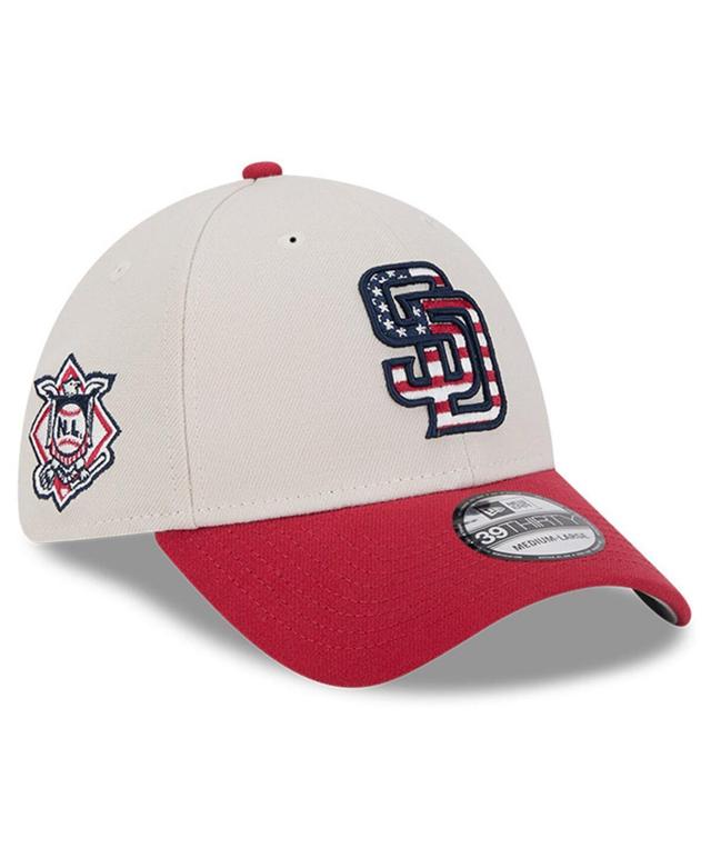 New Era Mens Red San Diego Padres 2024 Fourth of July 39THIRTY Flex Hat Product Image