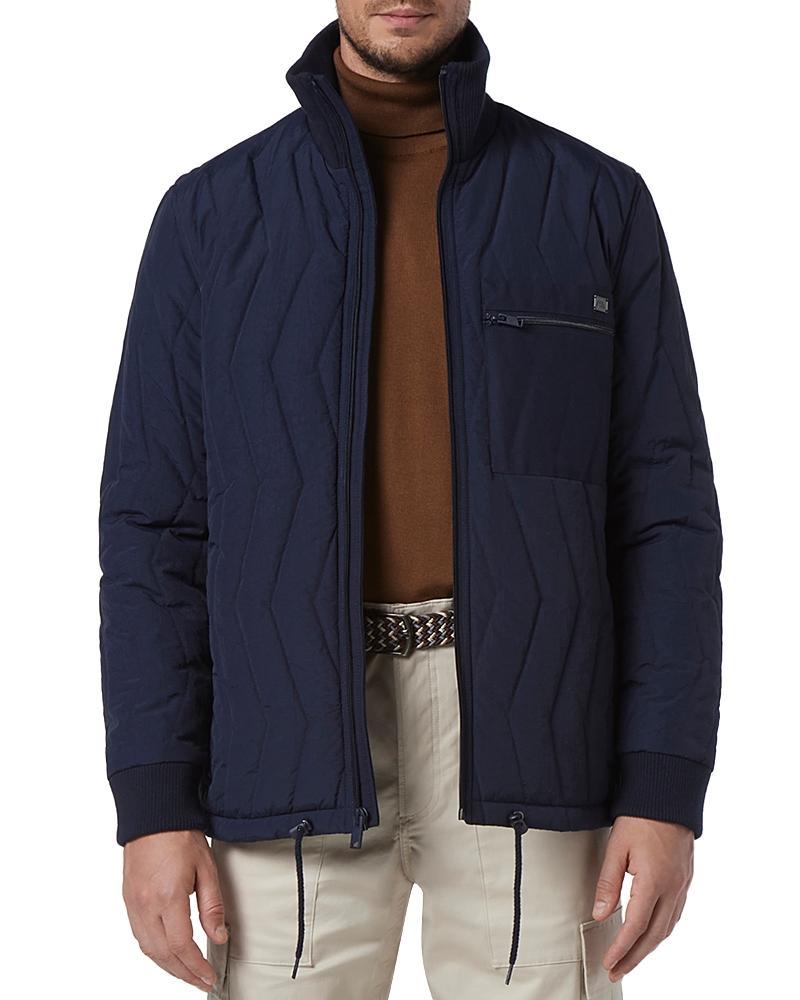 Andrew Marc Mens Floyd Zigzag Quilted Jacket - Ink Product Image