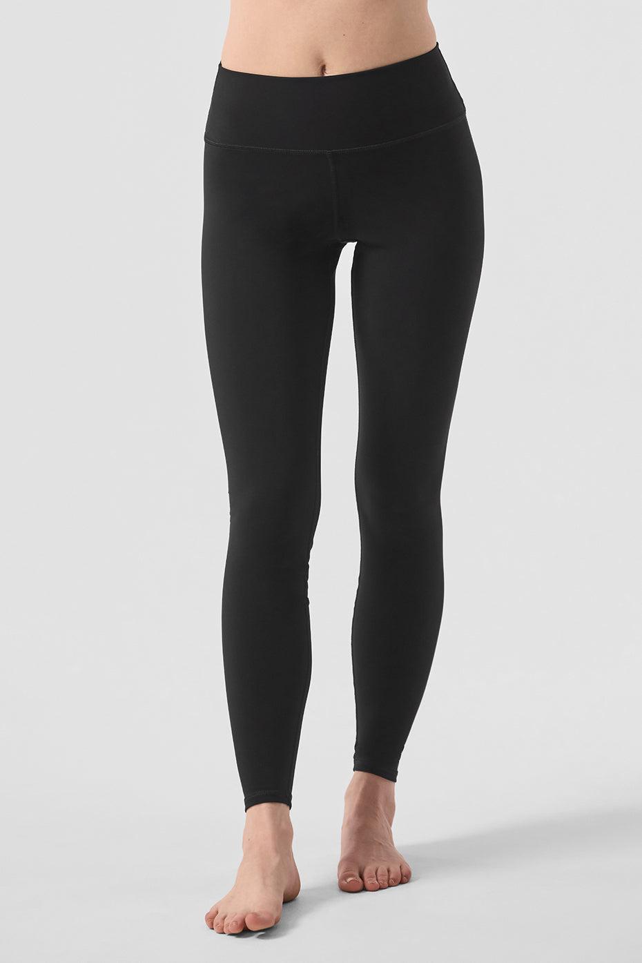 High-Waist Solid Vapor Legging - Black Product Image