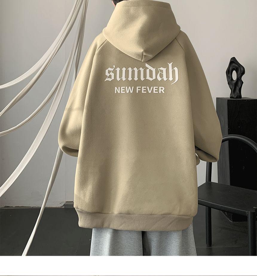 Lettering Oversized Hoodie Product Image