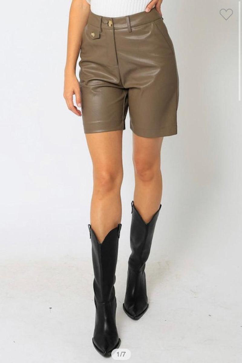 Faux Leather Shorts product image