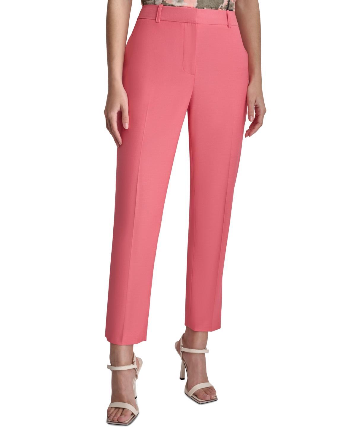 Dkny Womens Essex Mid-Rise Straight-Leg Ankle Pants Product Image