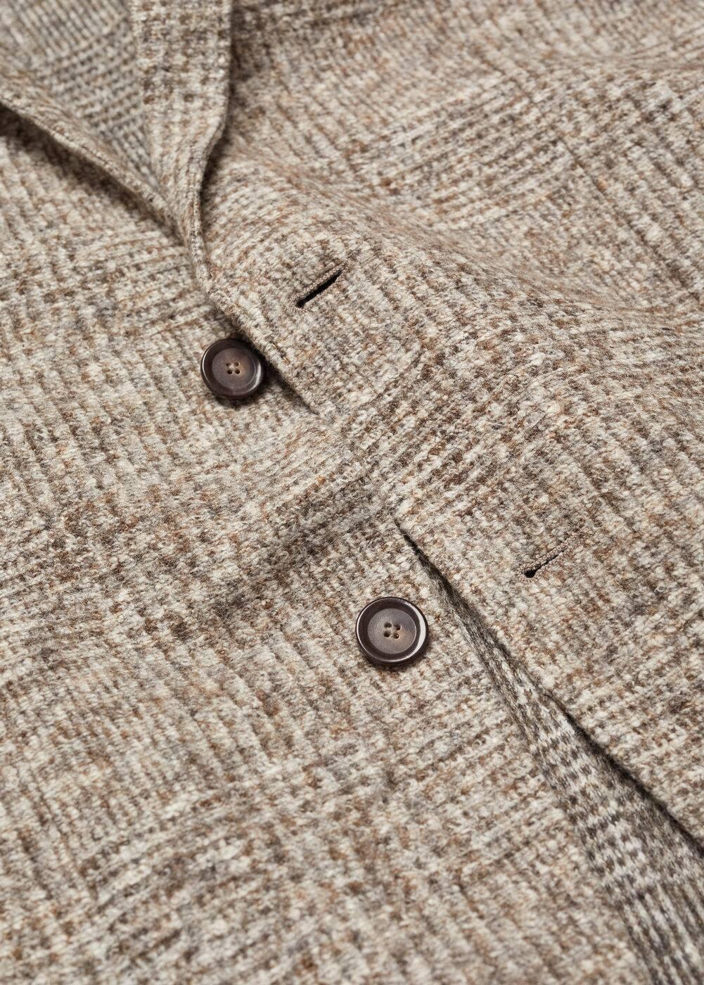 MANGO MAN - Prince of Wales virgin wool blazer brownMen Product Image