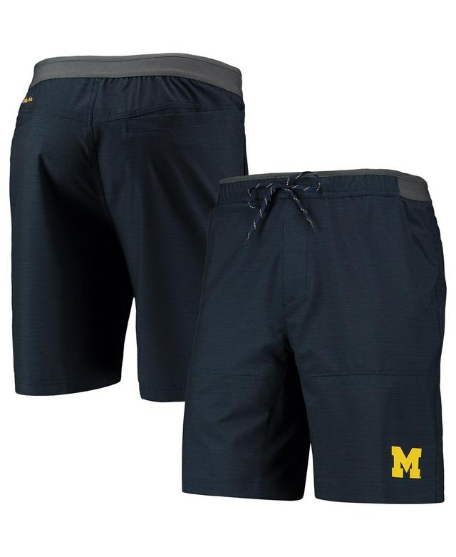 Mens Columbia Michigan Wolverines Twisted Creek Omni-Shield Shorts Blue Product Image