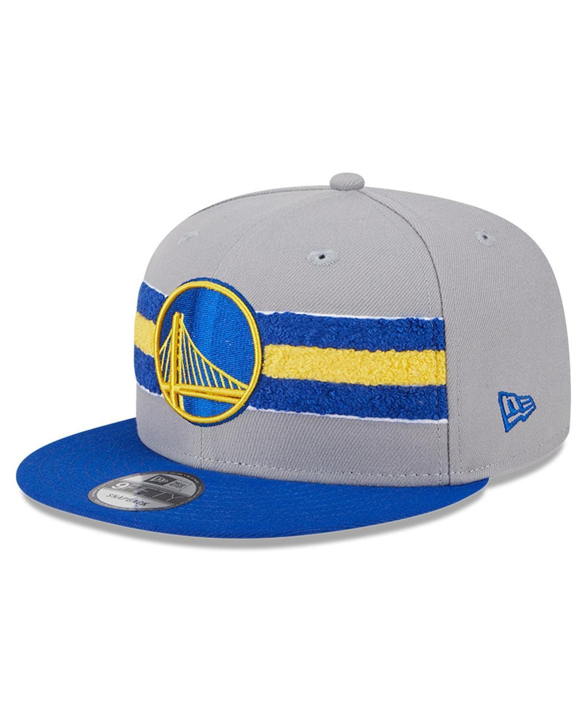 Mens New Era Gray Golden State Warriors Chenille Band 9FIFTY Snapback Hat Product Image