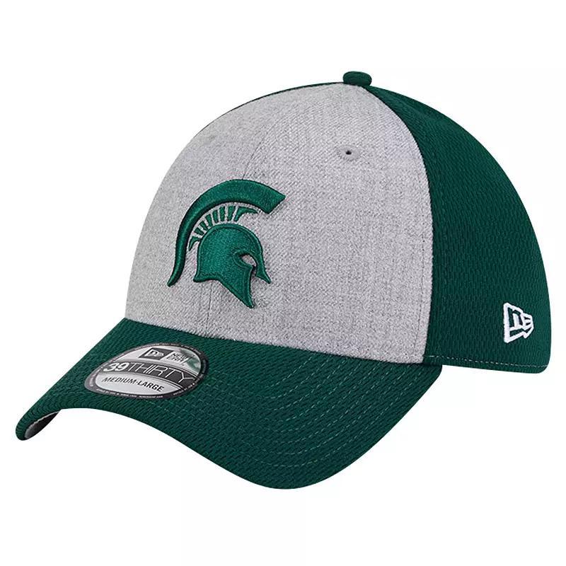 Mens New Era Heather Gray/Green Michigan State Spartans Two-Tone 39THIRTY Flex Hat Product Image