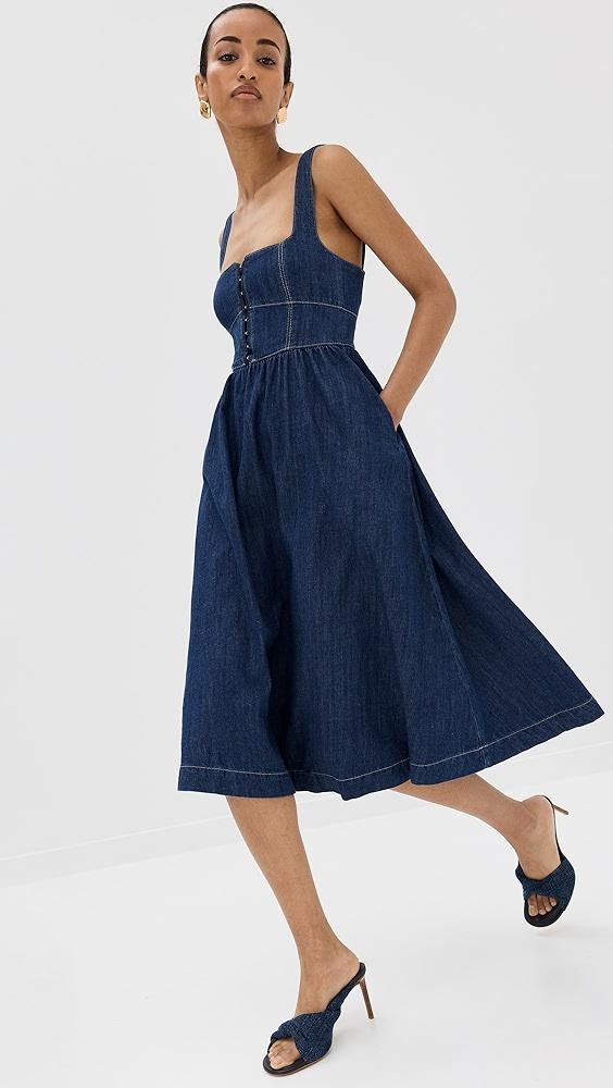 Reformation Tagliatelle Denim Dress | Shopbop Product Image