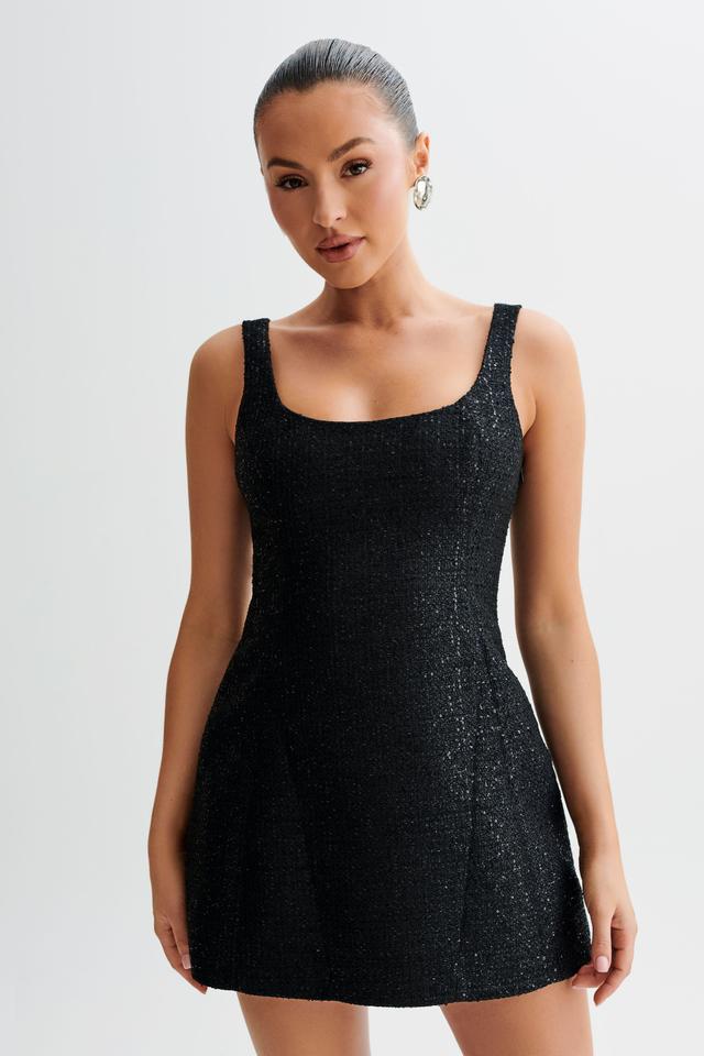 Beth Tweed Mini Dress - Black Product Image