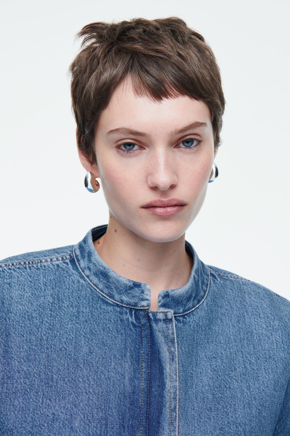 CROPPED HYBRID DENIM JACKET Product Image