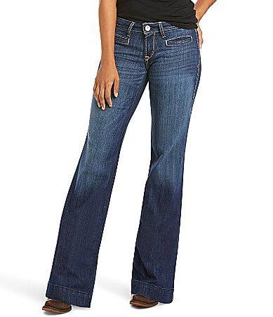 Ariat  Trouser Mid Rise Stretch Lucy Wide Leg Jeans Product Image