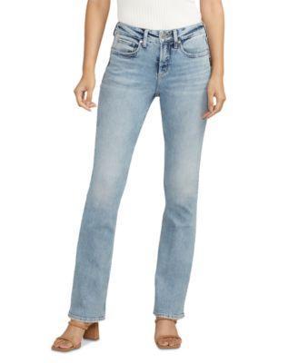 Silver Jeans Co. Womens Suki Mid-Rise Curvy-Fit Slim Bootcut Jeans Product Image