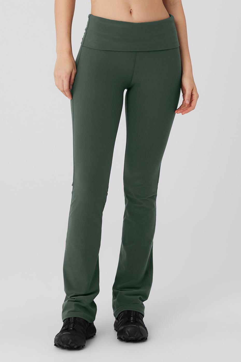 Alosoft Foldover Bootcut Legging - Dark Cactus Female Product Image