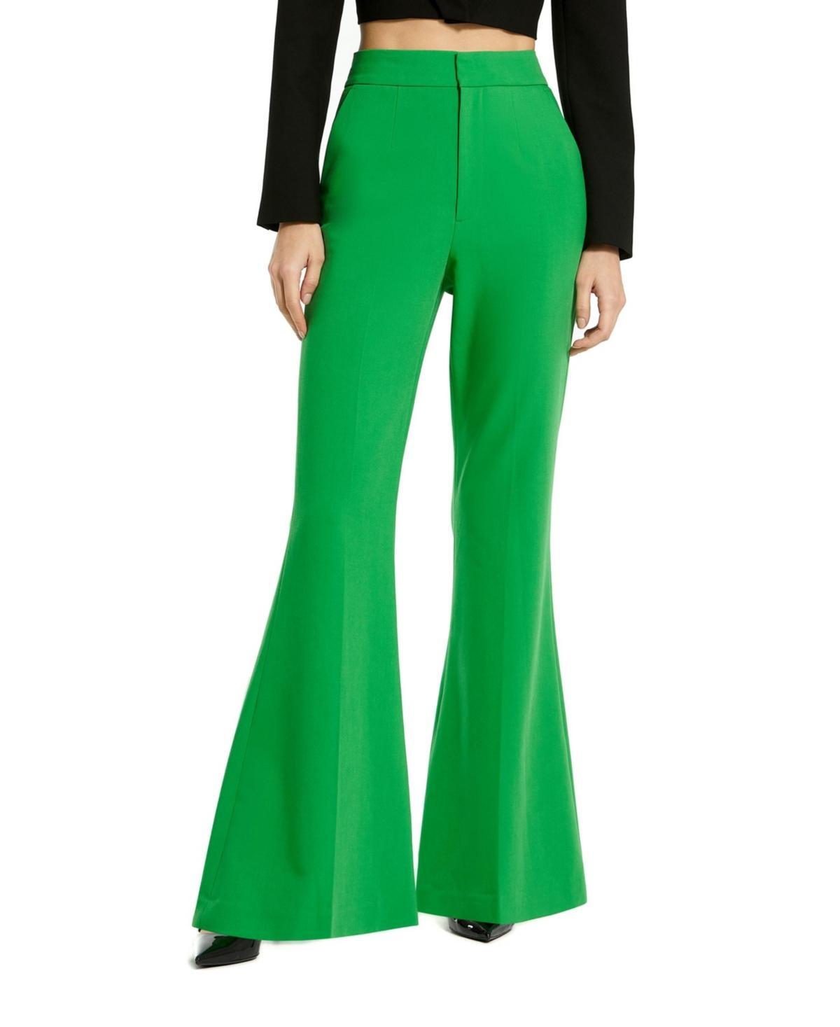 Womens Crepe Flared Trousers Product Image