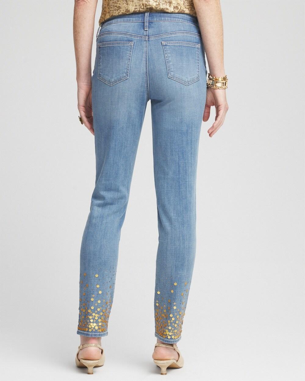 Girlfriend Sequin Ankle Jeans Product Image