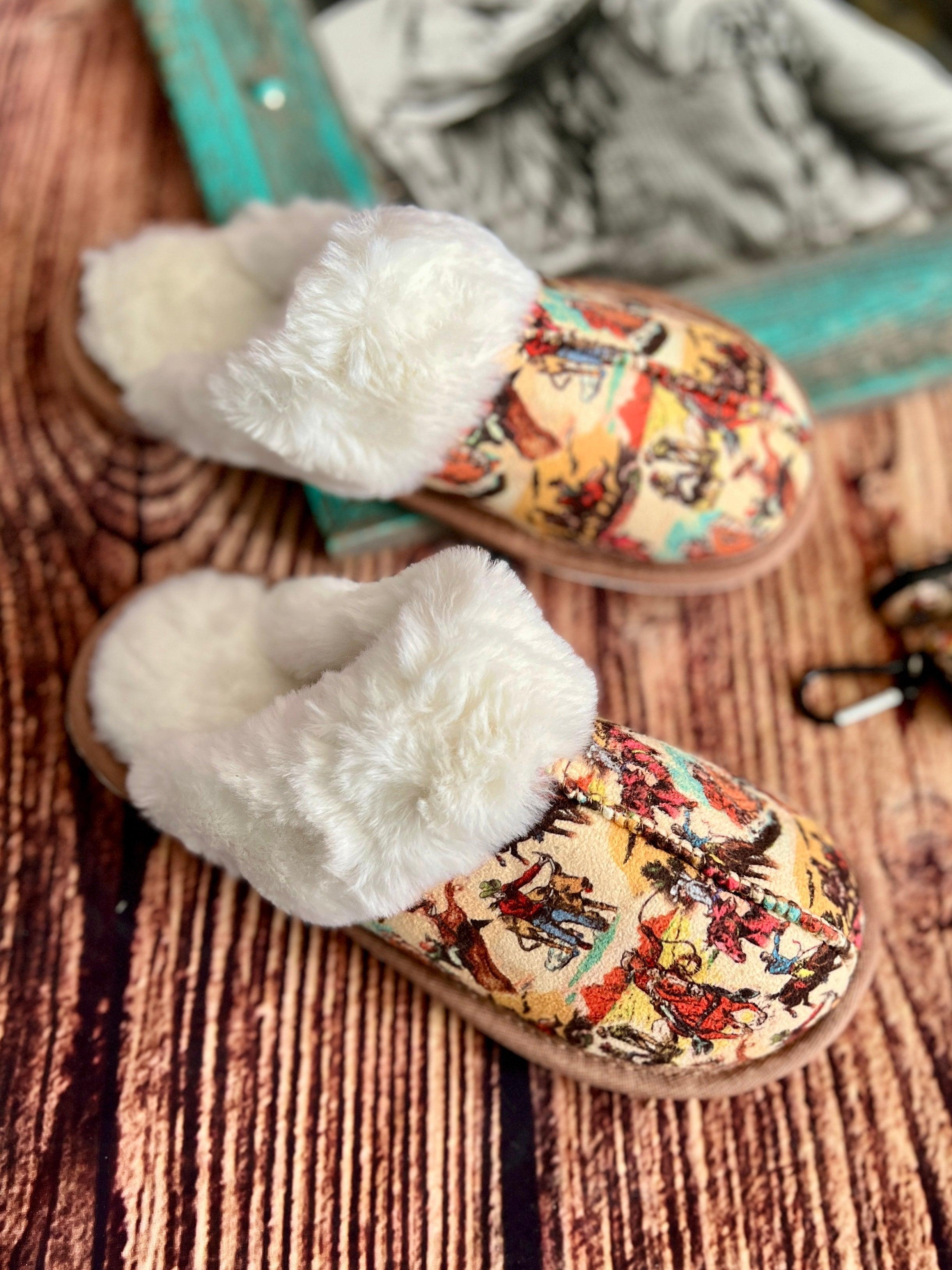 Cowboy Collage Slippers Product Image