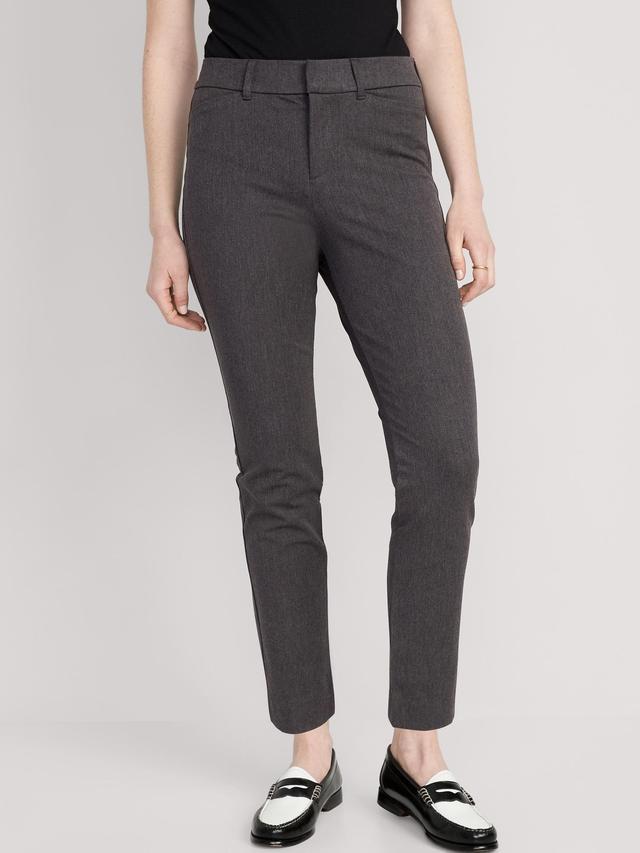 Old Navy High-Waisted Pixie Skinny Ankle Pants for Women - Gray - female - Size: 8 Product Image