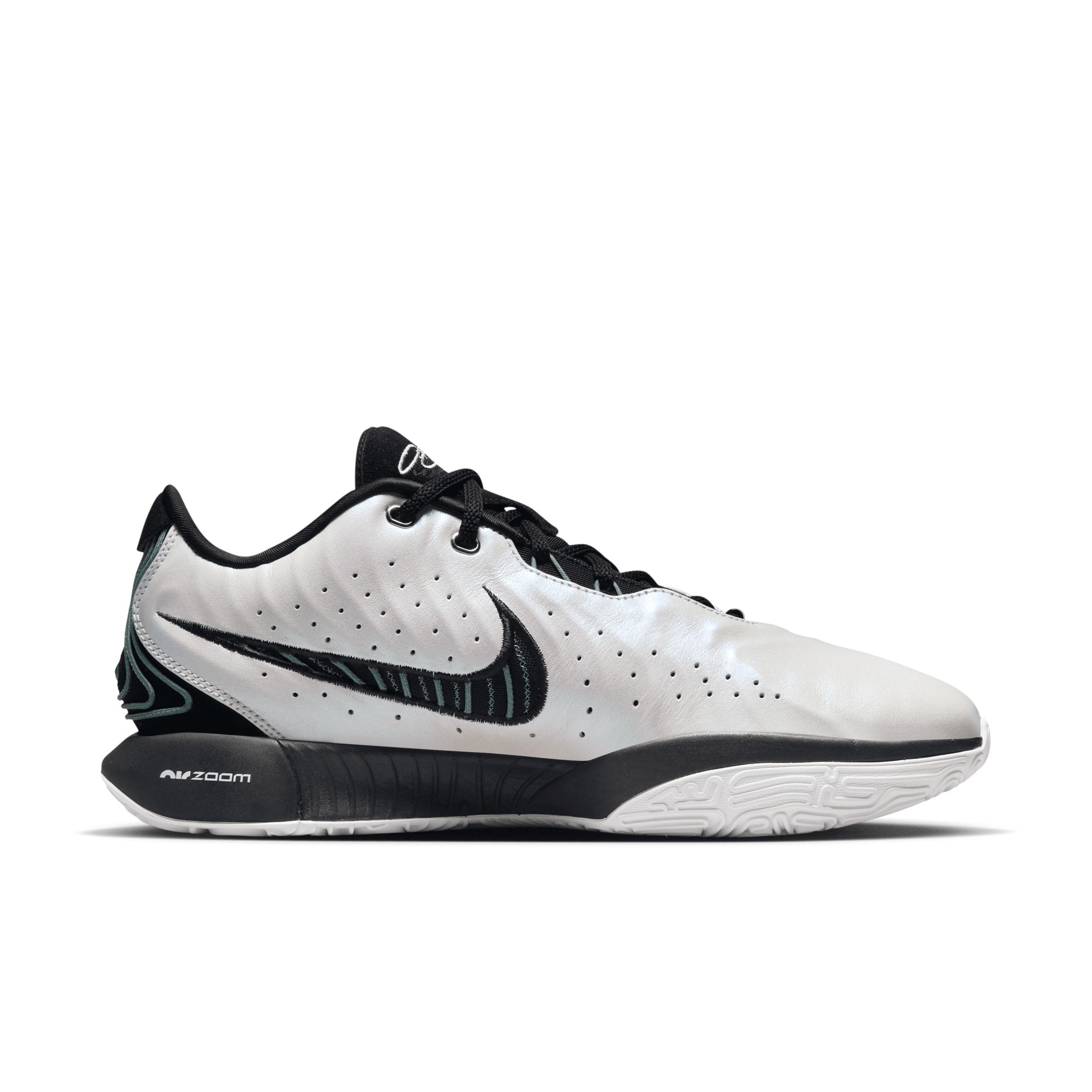 Nike Mens LeBron James Nike Lebron XXI - Mens Basketball Shoes White/Black/Grey Product Image