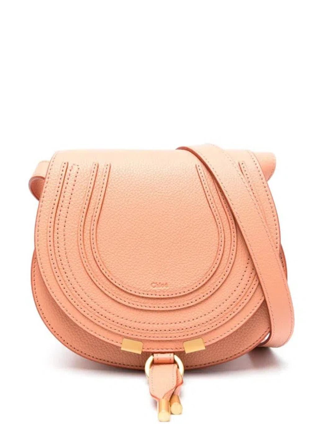 Marcie Small Leather Crossbody Bag In Pink Product Image