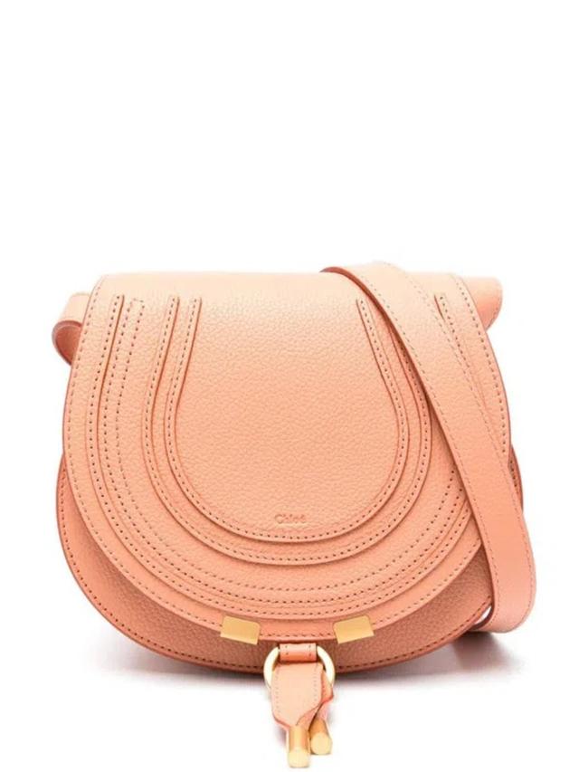 Marcie Small Leather Crossbody Bag In Pink Product Image