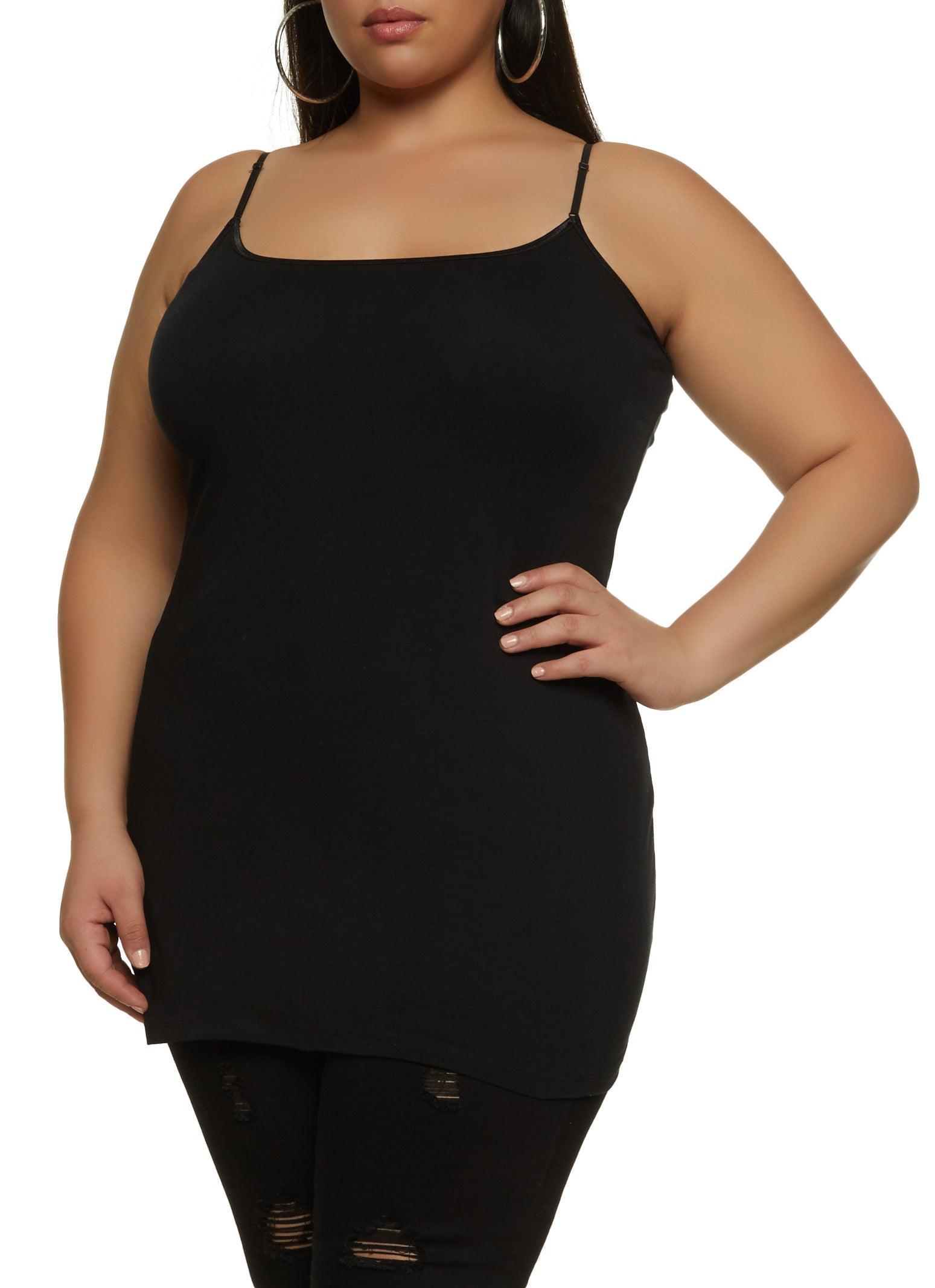 Womens Plus Size Solid Scoop Neck Cami Product Image