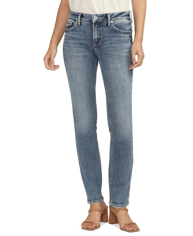 Silver Jeans Co. Womens Elyse Faded Straight-Leg Jeans Product Image