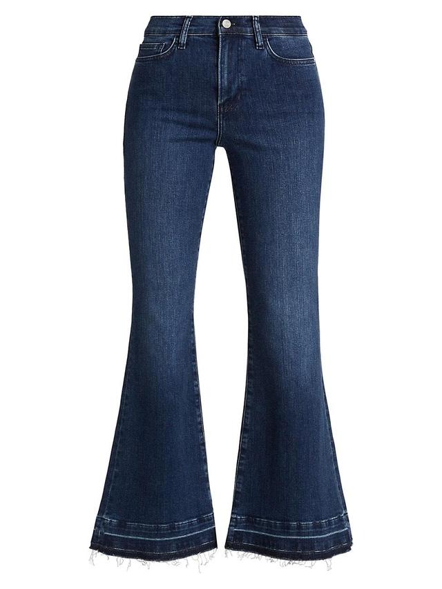 Womens Le Easy High-Rise Stretch Flared Crop Jeans Product Image