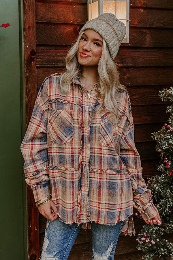 Meet Me By The Bonfire Oversized Flannel Product Image